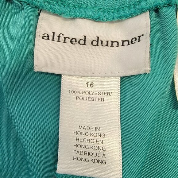 Alfred Dunner Womens Sea Green Embroidered Beaded Lightweight Pants 16 - Picture 3 of 9